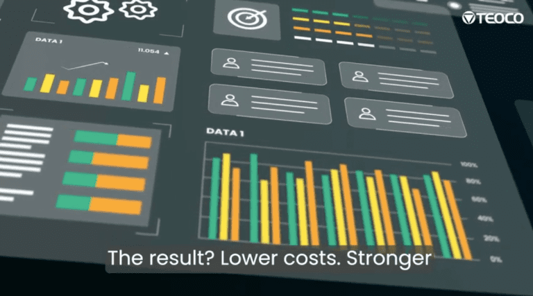 Telecom utility invoice management dashboard showing automated invoice processing, billing validation and utility cost analytics.